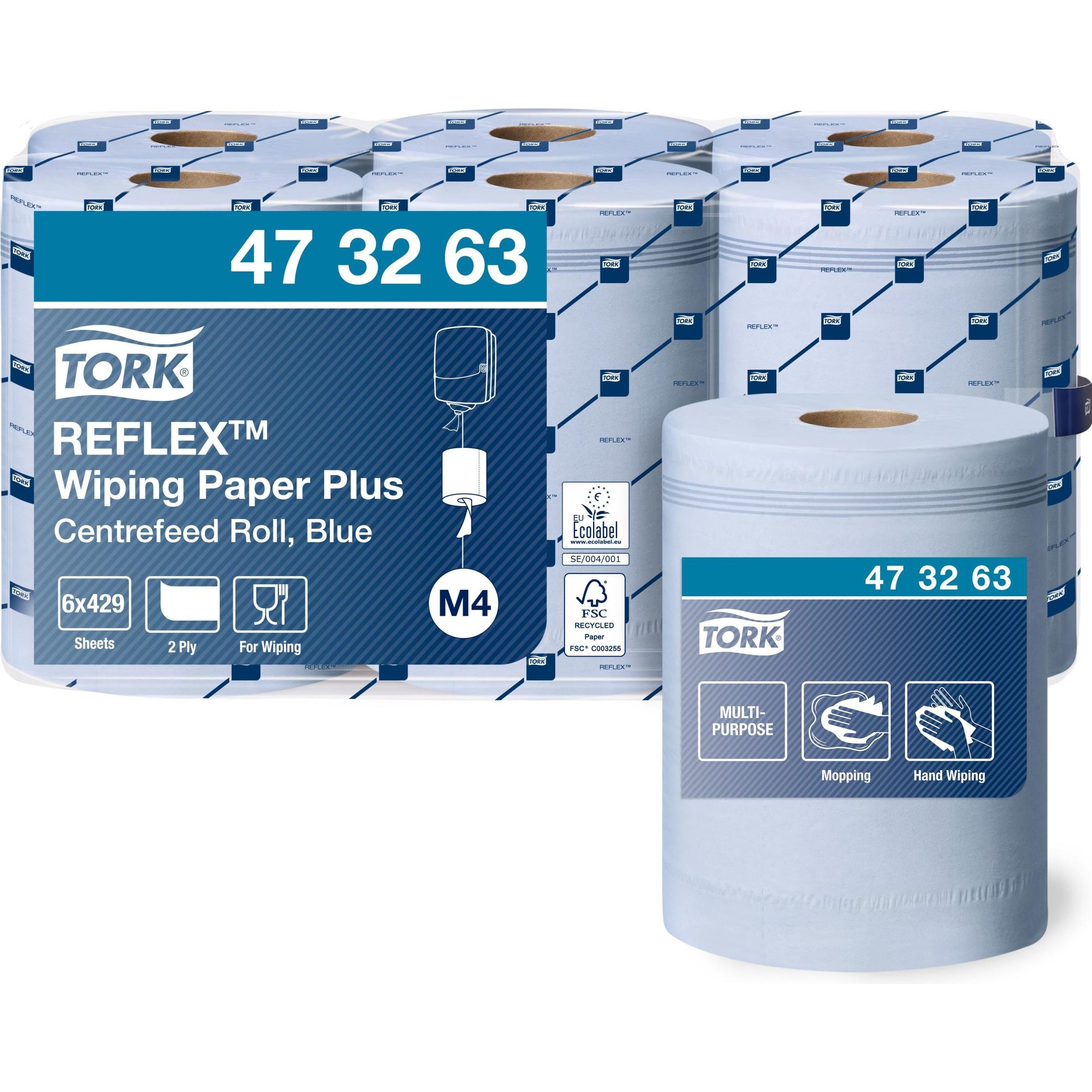 Thumbnail - Tork Reflex Paper Centre Roll Blue 6x150, Haushaltspapier, Blau