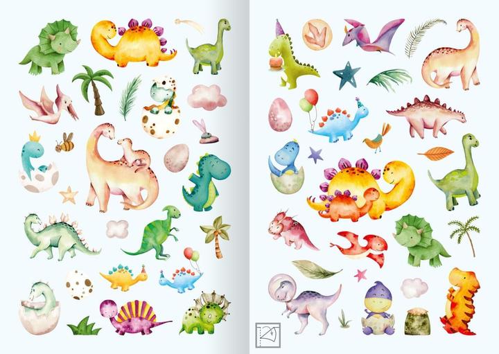 Produktbild Meine Aquarell-Sticker - Dinosaurier