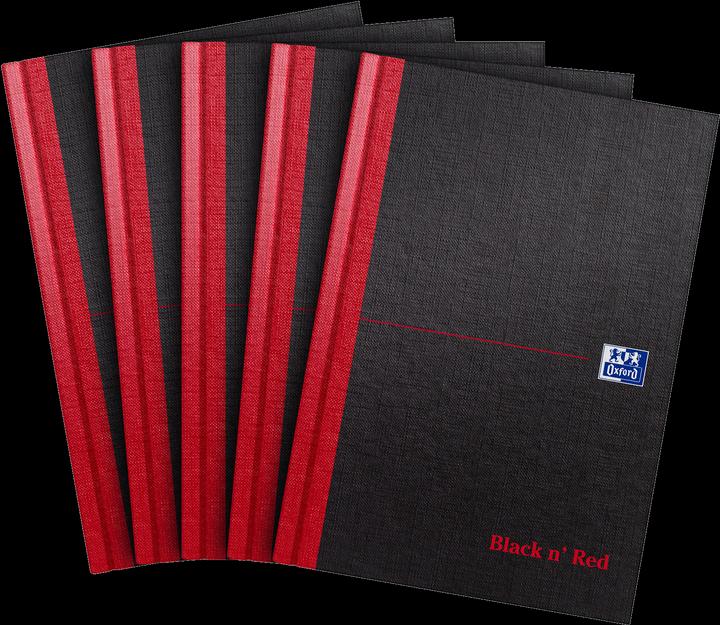 Actual product image Oxford Black n'Red (A5, Lined, Hardcover)