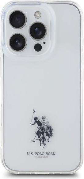 Actual product image U.S. Polo US Polo USHCP15XUSMT iPhone 15 Pro Max 6.7 Clear/Transparent IML Printed Double Horse Logo (Apple iPhone 15 Pro Max)