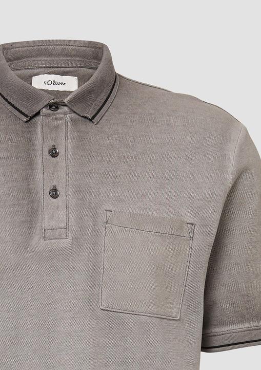 Image du produit S.Oliver Polo-Shirt Piqué-Poloshirt mit Waschung und Brusttasche (M)