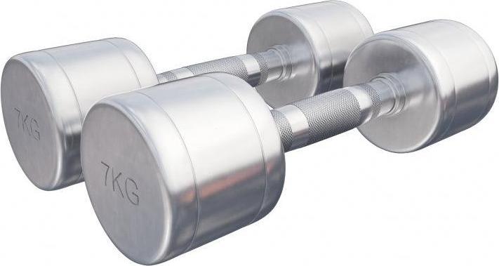 Actual product image Gorilla Sports Chrome dumbbells (2 x 7 kg)