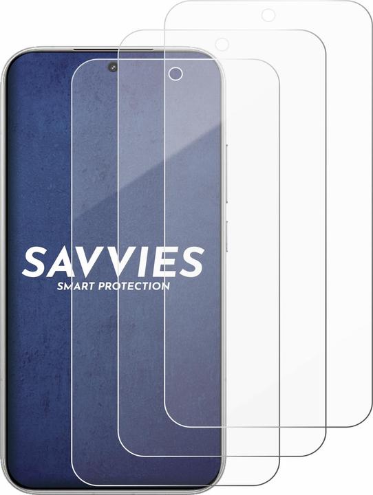 Actual product image Savvies 3x Smart Glass - 9H Hybrid Glass Screen Protector for Xiaomi Poco F8 Pro (3 pcs.)