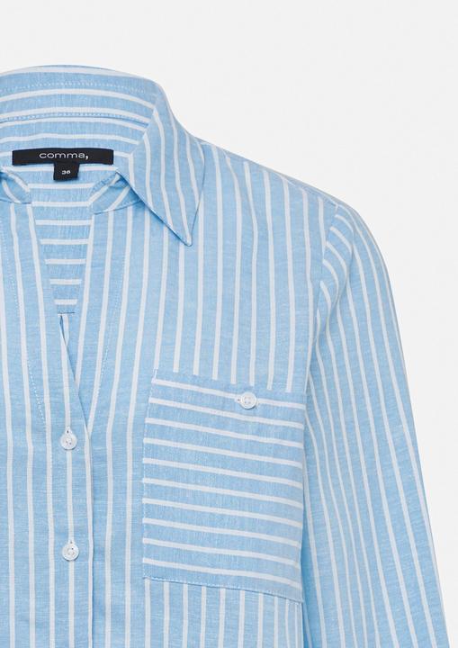 Actual product image Comma Bluse Verkürzte Leinenbluse mit V-Ausschnitt (44)