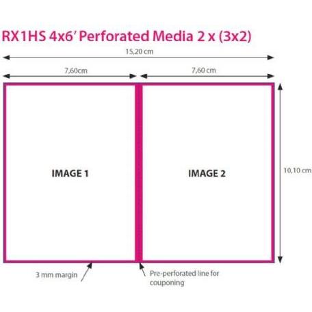 DNP, Kopierpapier, Papier DSRX1HS-4X6P 2 Rollen je 700 St. 10x15 Perforiert für DS-RX1HS (10 x 15 cm)