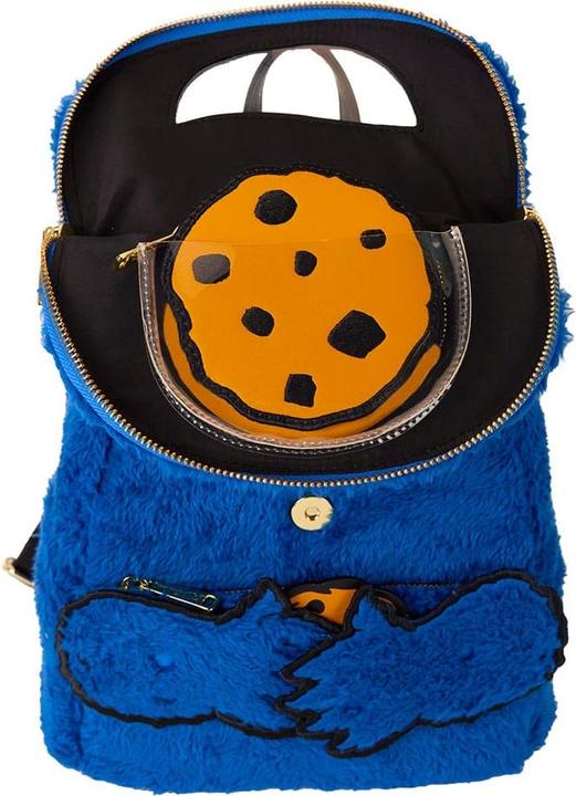 Image du produit Loungefly Sesame Street Cookie Monster Plush backpack + purse