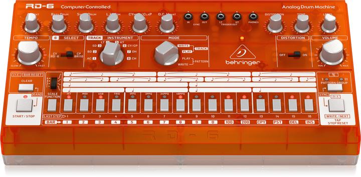 Productafbeelding Behringer RD-6-TG Maszyna perkusyjna - pomarańczowy przeźroczysty