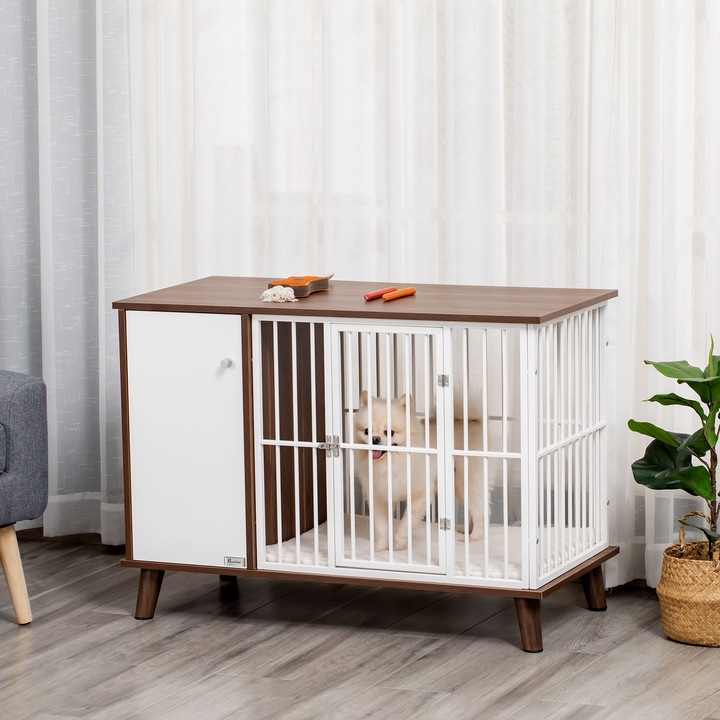 Actual product image PawHut Dog cage with small cupboard