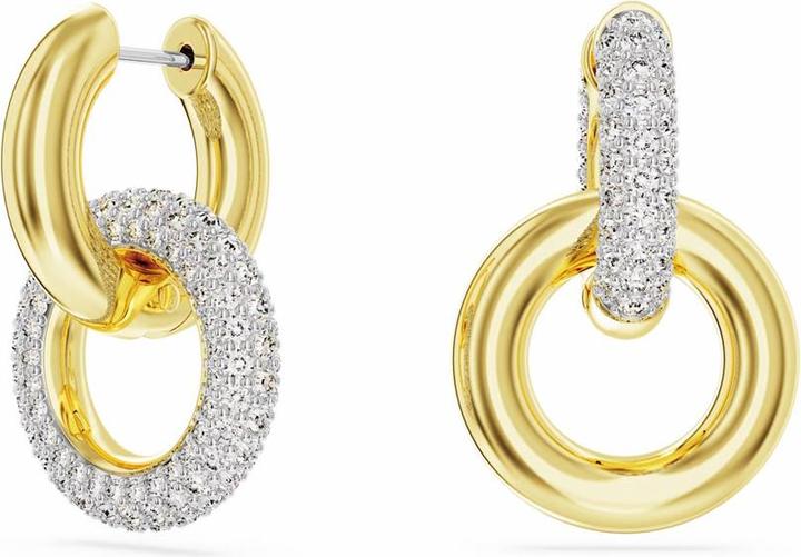 Swarovski Créoles Dextera Cercle entrelacé Blanc Or (Métal Swarovski)