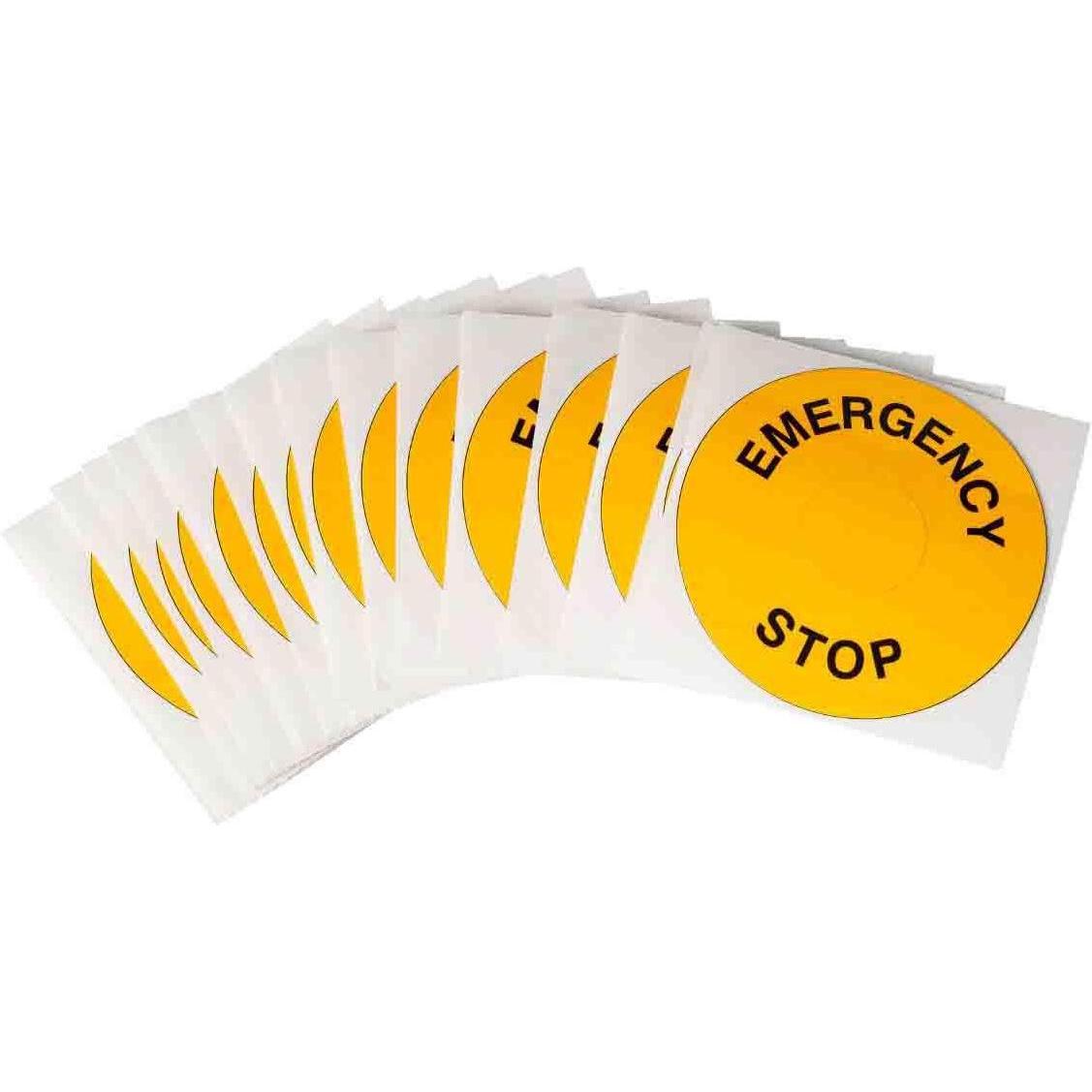 Brady, Rotolo di etichette, THTEP-19-7593-YL, EPREP, poliestere, giallo, diametro 60,00 mm, permanente, a ventaglio (10 (6 cm)