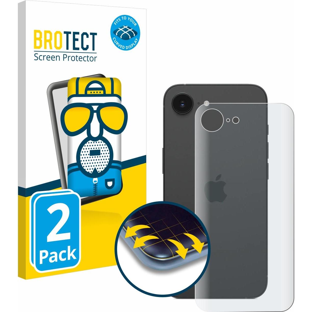 BROTECT Fullscreen Schutzfolie Displayschutz Folie Matt Entspiegelungsfolie (2 Stück, Apple iPhone 16e), Smartphone Schu...
