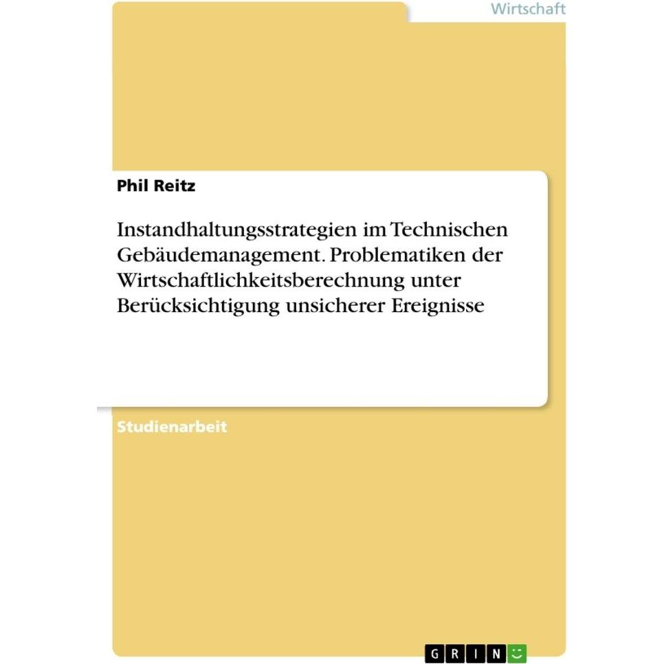 Reitz:Instandhaltungsstrategien im Tech, Fachbücher