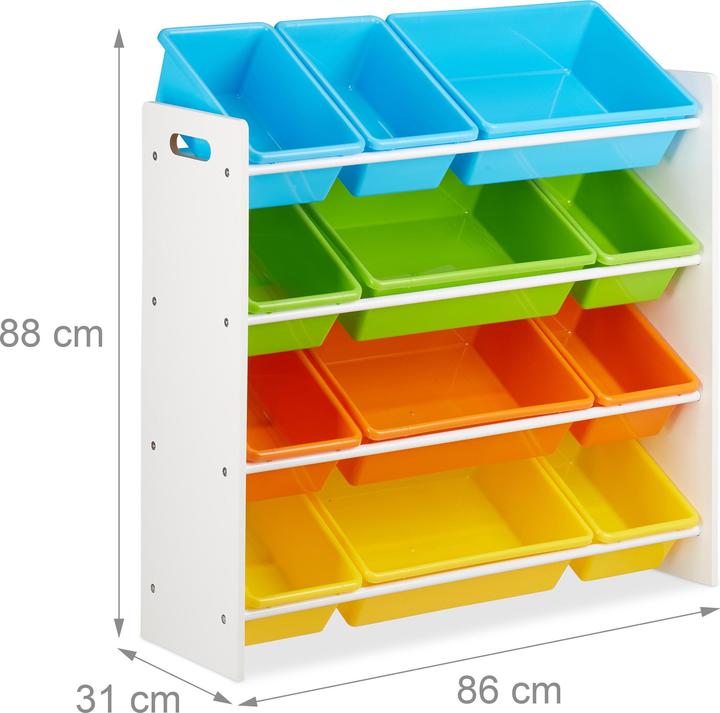 Actual product image Relaxdays Children's Storage Shelf with Bins