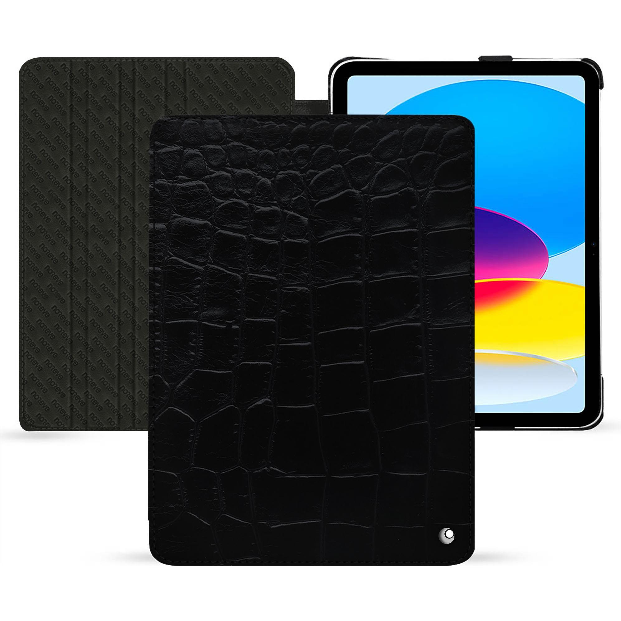 Noreve Lederschutzhülle horizontal (iPad 2022 (10. Gen)), Tablet Hülle, Schwarz