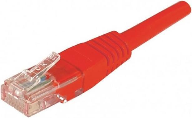 Actual product image Exertis Connect Patch cable U/UTP, unshielded, CAT.5e, red, 3.0m Patch cable with particularly narrow bend (U/UTP, CAT5e, 3 m)