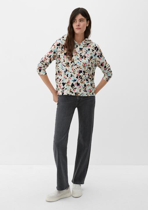 Produktbild s.Oliver T-Shirt Hoodie mit Allover-Muster (36)