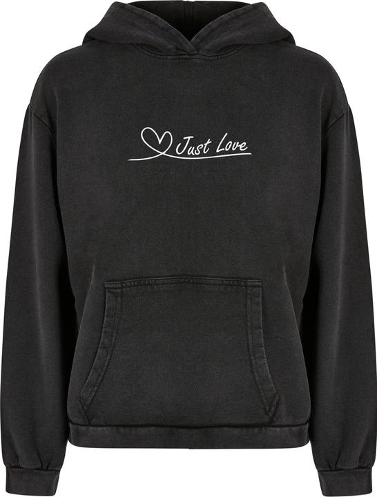 Merchcode Ladies Just love Acid Washed Oversized Hoody - 187811 (3XL)