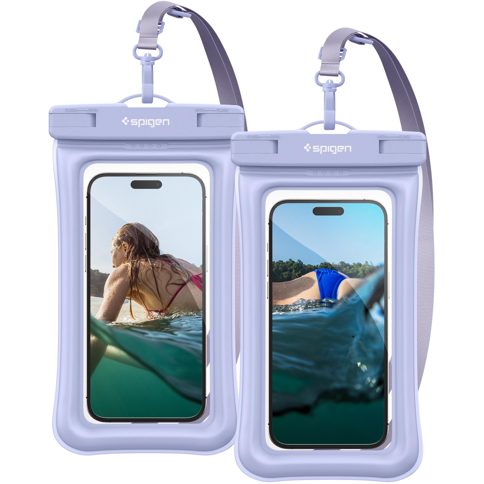 Spigen Aqua Shield Waterproof Floating Case A610 2 Pack, aqua blue ACS06016 (Universal), Smartphone Hülle, Blau
