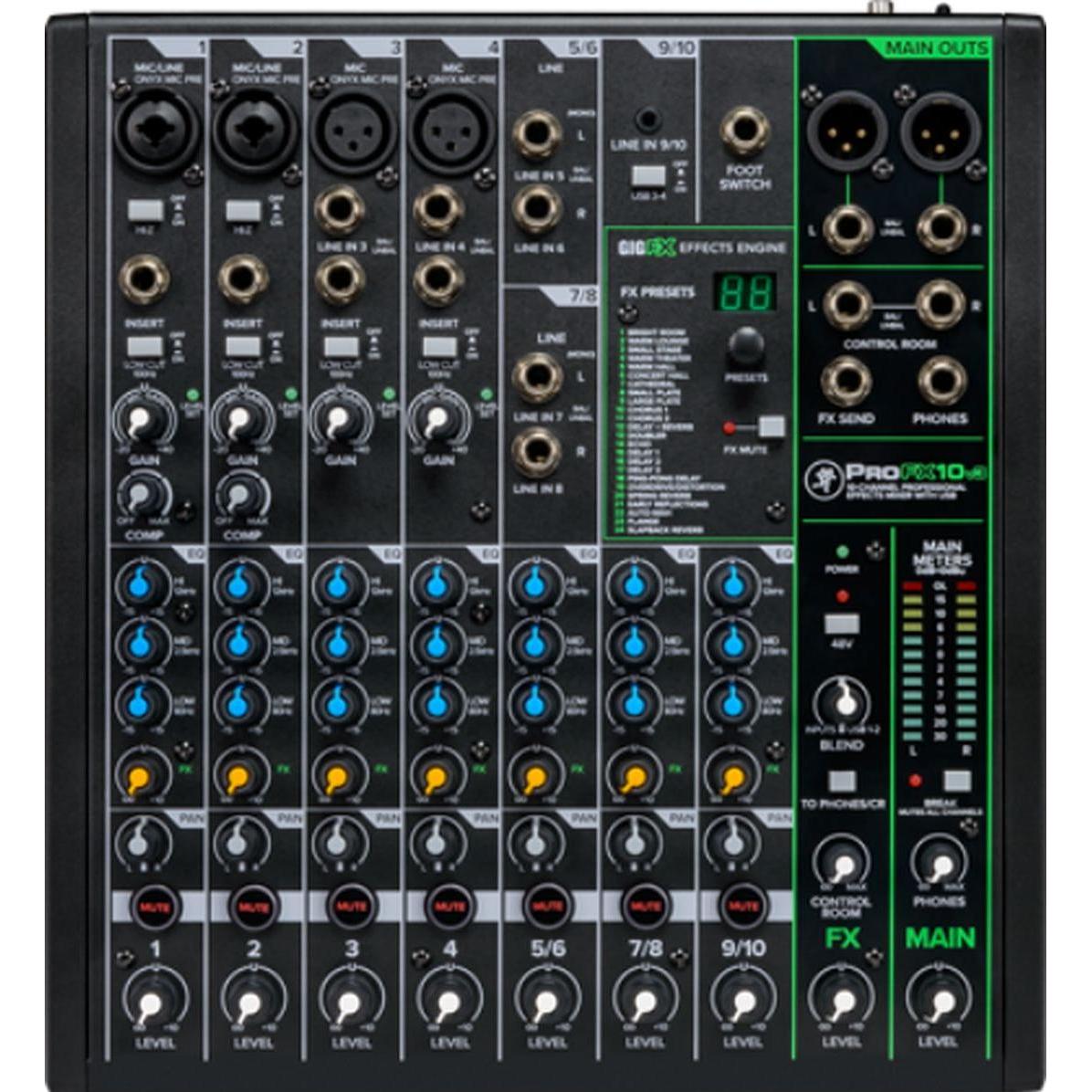 Mackie ProFX10v3, Mixer audio, Nero