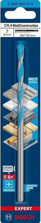 Produktbild Bosch Professional Zubehör EXPERT CYL-9 MultiConstruction Bohrer, 7 x 90 x 150 mm (7 mm)