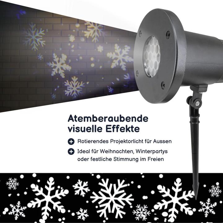 Produktbild Hermex Outdoor-Schneeflocken-Projektor Beamer Videoprojektor LED-Projektorlampe