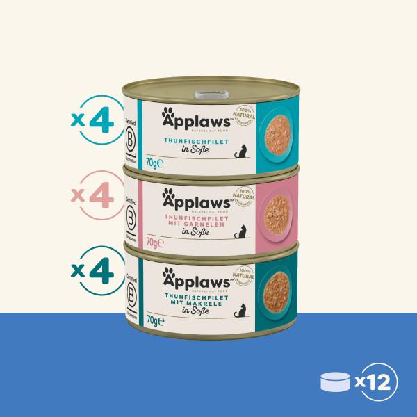 Image du produit Applaws Sélection de poissons en sauce Multipack (Adulte, 12 pcs, 840 g)