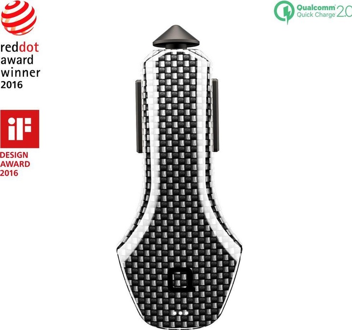 Immagine prodotto nonda Caricatore da auto ZUS Smart Car Charger fibra di carbonio 2.4 A