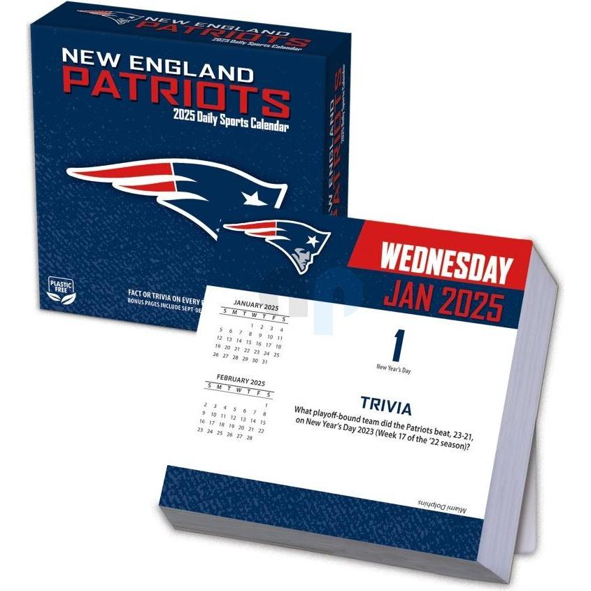 Turner, Agenda, NFL - New England Patriots -Boxkalender 2025 (Englisch)