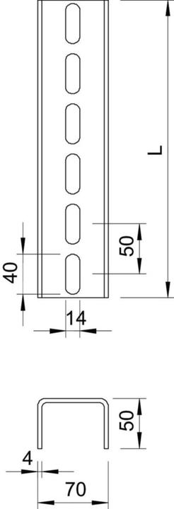Actual product image OBO Bettermann OBO US 7/200 FT 2000mm U-shaped handle (200 cm)