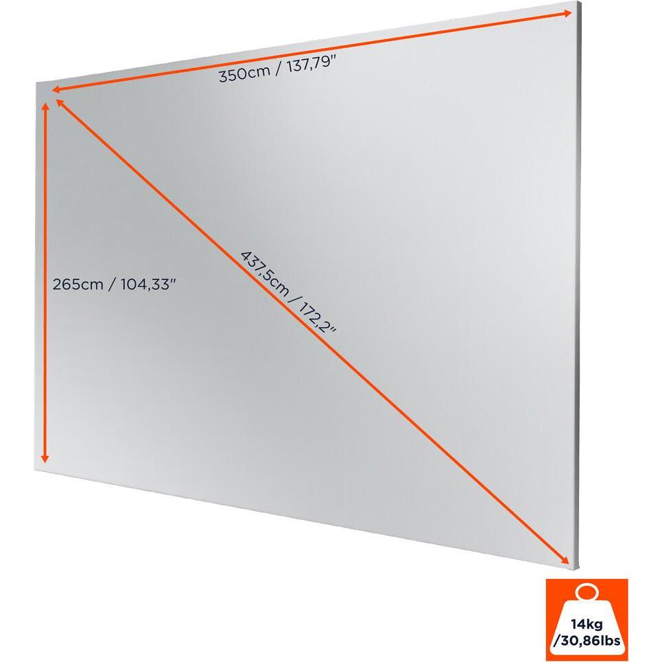 Thumbnail - Celexon Expert PureWhite - Leinwand - geeignet für Wandmontage - 439 cm (173") (172.24", 4:3), Leinwand, Weiss