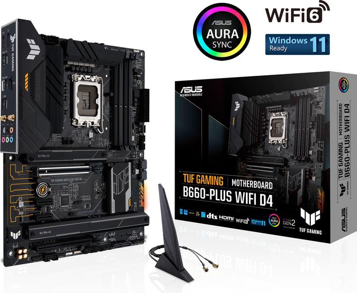 Actual product image ASUS TUF GAMING B660-PLUS D4 (LGA 1700, Intel B660, ATX)