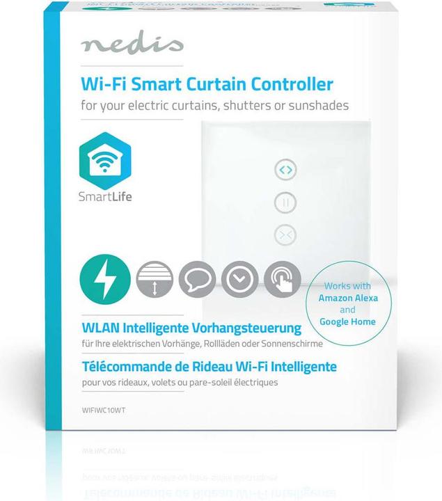 Produktbild Nedis Smartlife WIFI Wandschalter Wi-Fi Sonnenschirm/Verschluss/Vorhang Wandhalterung 300 W AndroidT