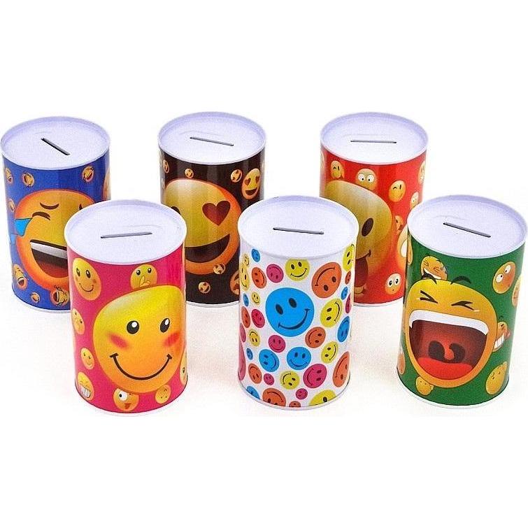 Adar, Salvadanaio, Metall-Smiley-Sparschwein 13x8cm MIX