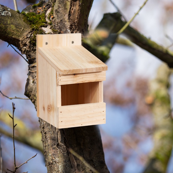 Actual product image Relaxdays Rockhouse Nesting Aid, Hanging Birdhouse