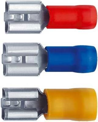 Actual product image Klauke Flat receptacle 4-6qmm 750 CuZn tin-plated plug width 6.3mm 750
