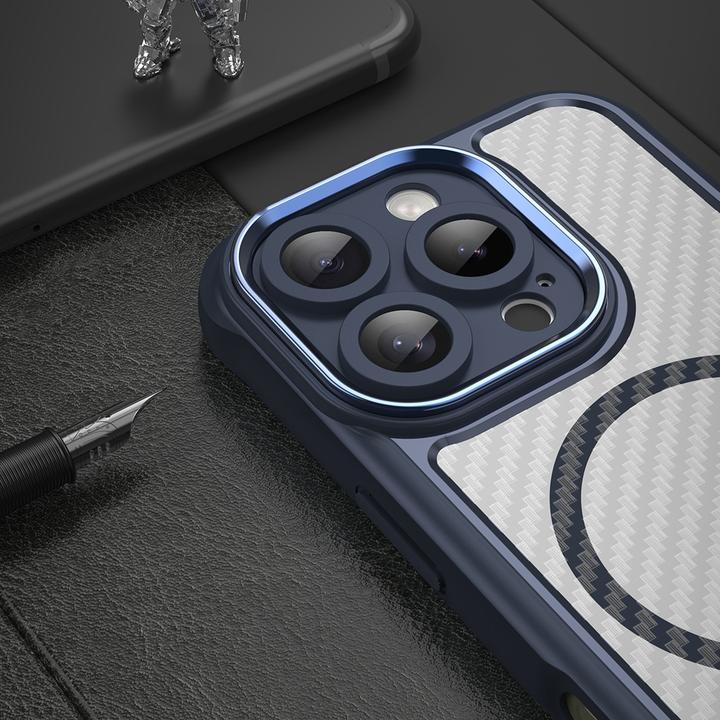 Actual product image Hurtel Leading Series MagSafe Silicone Case for iPhone 16 Pro - Blue (Apple iPhone 16 Pro)