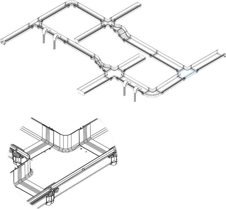 Produktbild Eaton Toolless Horizontal 90-Degree T-Junction for Fiber Routing System 240mm 10Zoll