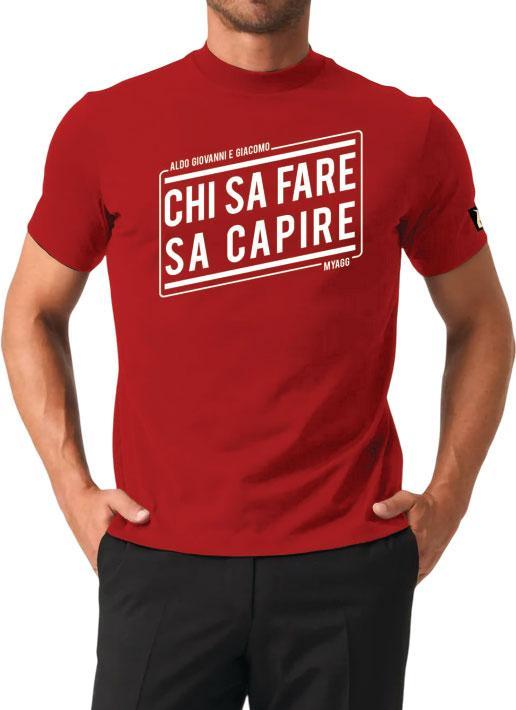 MyAgg T-Shirt Chi Sa Fare Sa Capire Rossa XL (XL)