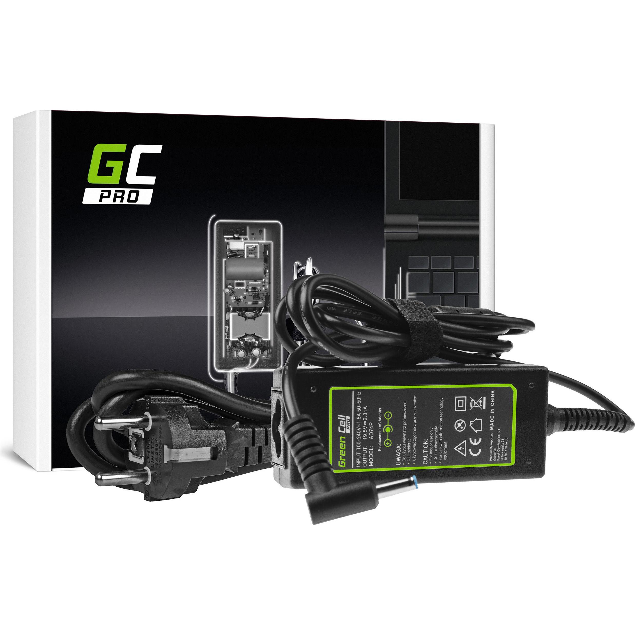 Thumbnail - GreenCell Cell AD74P Netzteil & Spannungsumwandler Indoor (45 W), Notebook Netzteil, Schwarz