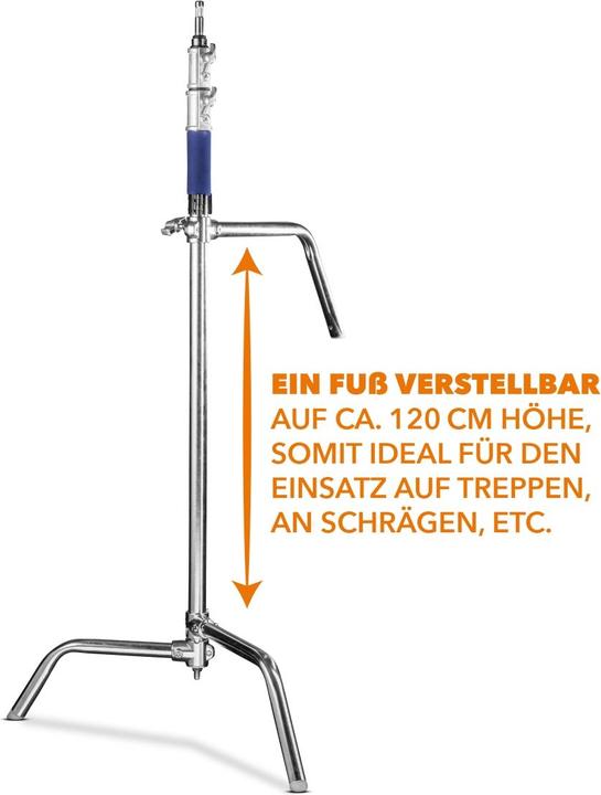 Produktbild Walimex pro Pro Lampenstativ mit verstell. Fuss, 320cm (320 cm, 11 kg)