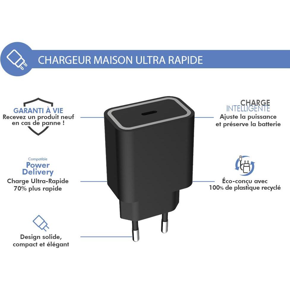 Thumbnail - Force Case FPLICS1C25WPDRB (25 W), USB Ladegerät, Schwarz