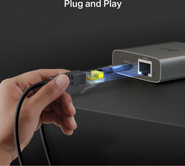 Actual product image TP-Link EH210, Black, Metal, 0 - 40 °C, 10 - 90%, 58 mm, 53 mm (RJ45 (2x), RJ45 (3x))