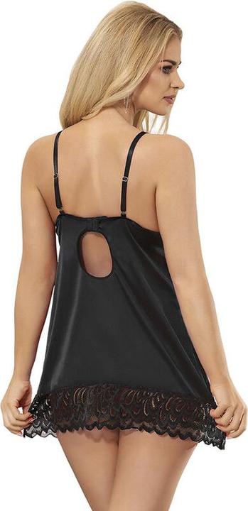 Produktbild Subblime Babydoll Mit Blumenprint Auf Der Brust Schwarz S/M (S, M)