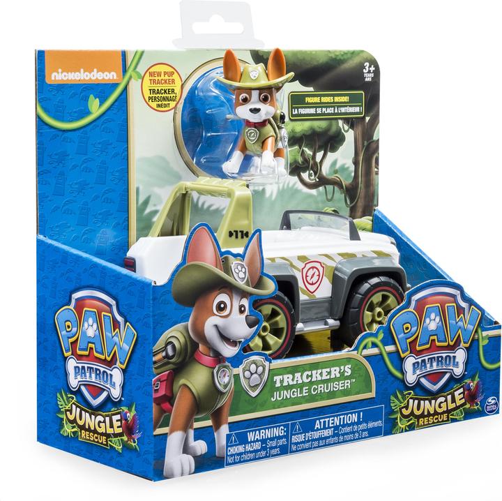 Actual product image Spin Master Paw Patrol, Jungle Rescue, Tracker’s Jungle Cruiser, Vehicle and Figure