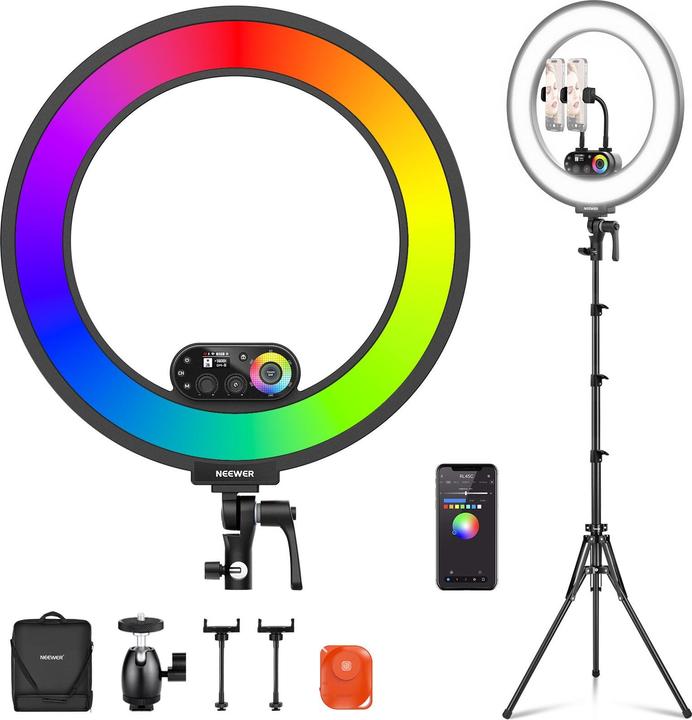 Actual product image Neewer RL45C RGB Edge Lit Soft Ring Light (Ring light)