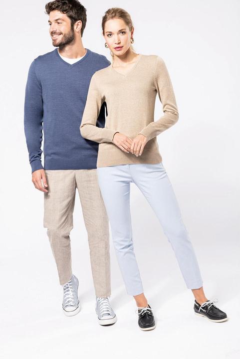 Produktbild Kariban Pullover mit V-Ausschnitt Damen (S)