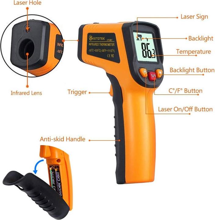 Produktbild Ketotek Infrarot Thermometer