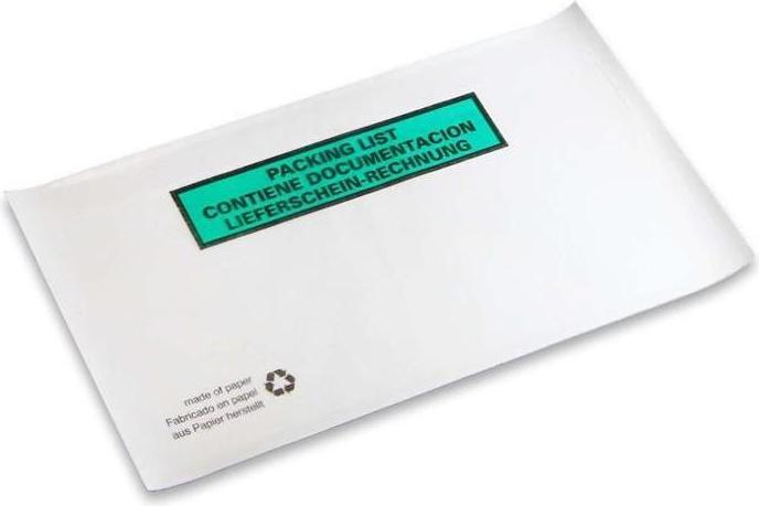 Immagine prodotto Transpak Tasche portadocumenti dimensioni 240x130mm bianco DIN lungo carta vetrata bolla di consegna/fattura