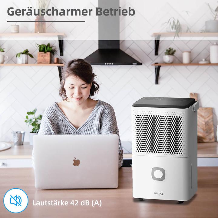 Produktbild Be Cool BC10LEF2301 Luftentfeuchter 15m² 240W 10 l/Tag Weiss, Grau (15 m², 10 l/24h)