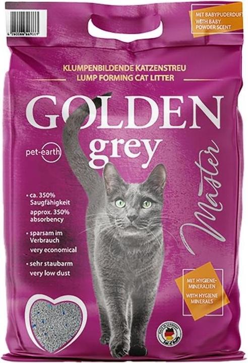Actual product image Pet-Earth Cat Litter Golden Grey Master Children's Powder (Clumping, Fast absorbing, Neutralizing, Non-dusting, 7 kg)